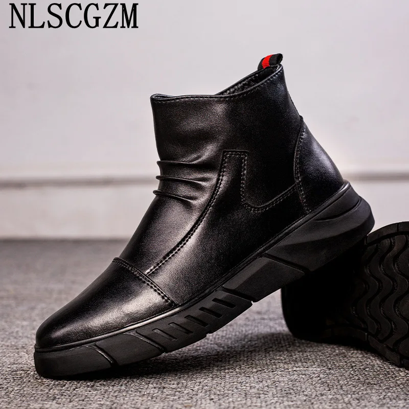 FASHION MAN SHOE Ankle Boots CASUAL SHOE Leather Casual Shoes Platform Boots Sneakers for Men 2023 Basic Boots Zapatillas Hombre
FASHION MAN SHOE Ankle Boots CASUAL SHOE Leather Casual Shoes Platform Boots Sneakers for Men 2023 Basic Boots Zapatillas Hombre