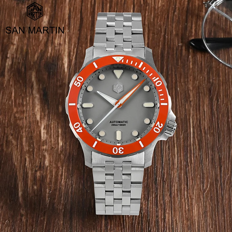 San Martin Men Diving Watch NH35A Automatic Mechanical Bracelet Waterproof 20 Bar Luminous BGW-9 Sapphire Crystal reloj hombre
San Martin Men Diving Watch NH35A Automatic Mechanical Bracelet Waterproof 20 Bar Luminous BGW-9 Sapphire Crystal reloj hombre