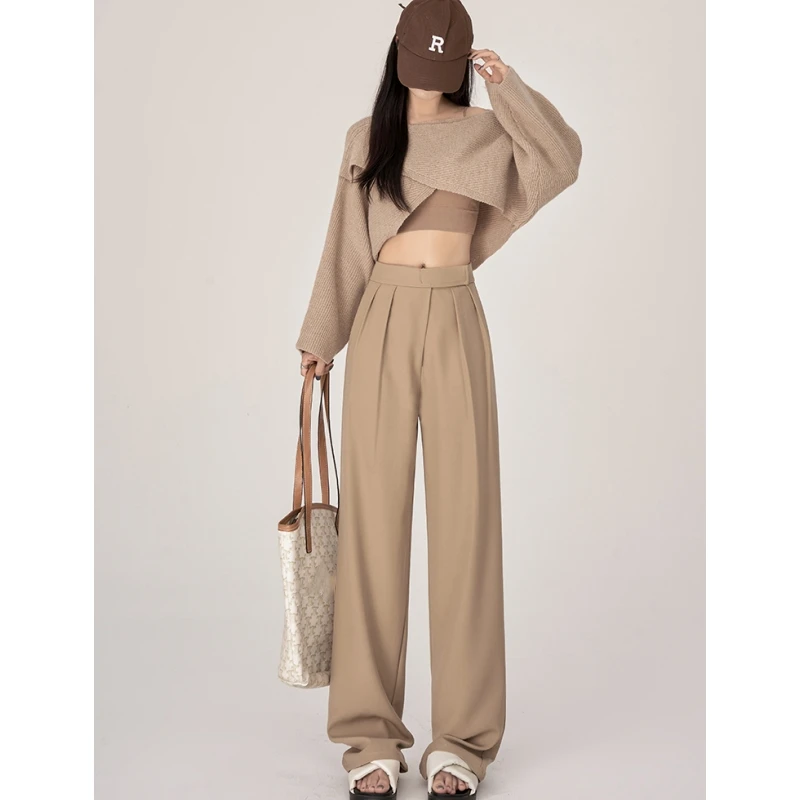 Women Khaki Suit Pants High Waist American Vintage Casual Oversize Pants Streetwear Style Fashion Female Baggy Wide Leg Trouser
Women Khaki Suit Pants High Waist American Vintage Casual Oversize Pants Streetwear Style Fashion Female Baggy Wide Leg Trouser