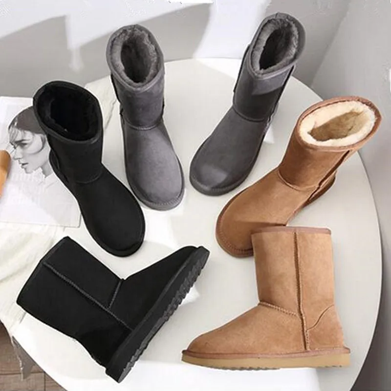Hot sale Classic Australia Nature wool lined genuine cowhide upper Mid-Calf women snow boots Keep warm winter women shoes 35-44
Hot sale Classic Australia Nature wool lined genuine cowhide upper Mid-Calf women snow boots Keep warm winter women shoes 35-44