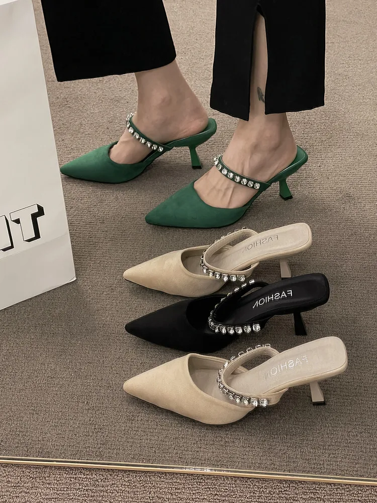 Thin Heels High-Heeled Shoes Lady Med Pointed Toe Ladies' Slippers Slipers Women Female Mule 2023 Mules Slides Pumps Rome PU Ret
Thin Heels High-Heeled Shoes Lady Med Pointed Toe Ladies' Slippers Slipers Women Female Mule 2023 Mules Slides Pumps Rome PU Ret