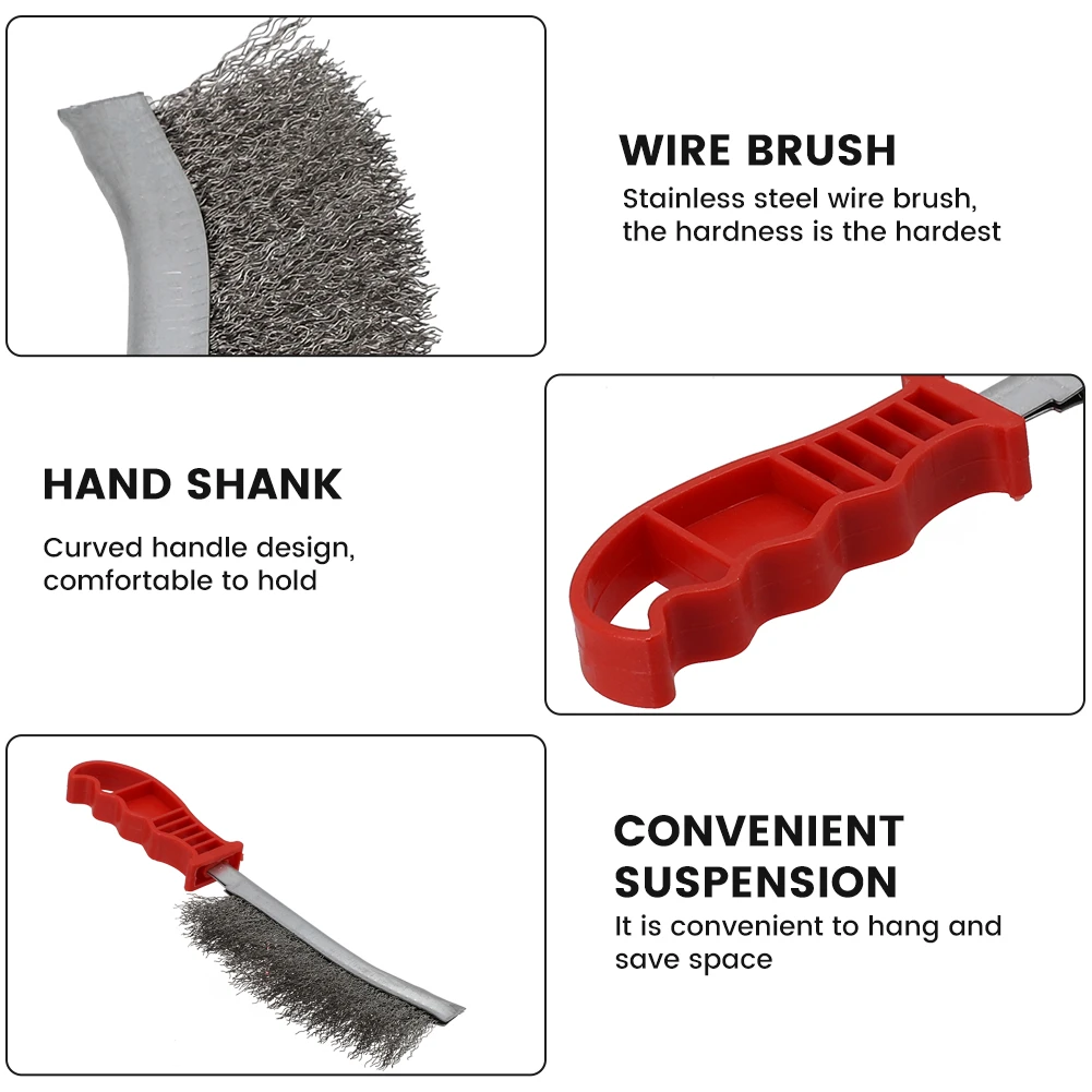 For Cleaning Grease Wire Brush Closely Arranged 1pc 23cm Duty Wire Hand Brush Paint Removal Stainless Steel Bristles
For Cleaning Grease Wire Brush Closely Arranged 1pc 23cm Duty Wire Hand Brush Paint Removal Stainless Steel Bristles