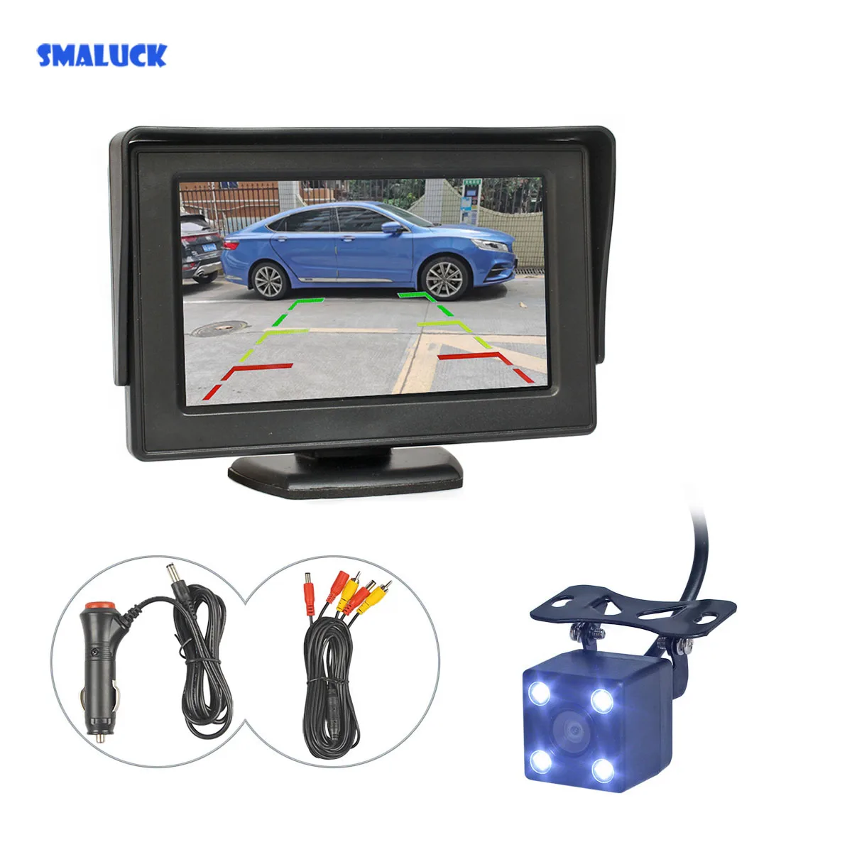 SMALUCK Wire 4.3 inch TFT LCD Car Monitor Rear View Kit Reversing HD LED Camera Parking Assistance System Kit
SMALUCK Wire 4.3 inch TFT LCD Car Monitor Rear View Kit Reversing HD LED Camera Parking Assistance System Kit