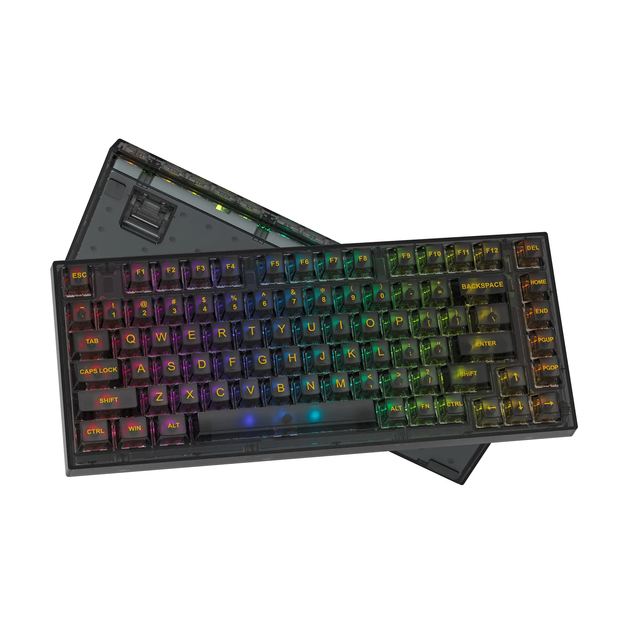 Womier K75 Hot Swappable Mechanical Keyboard 82 Keys Transparency Gasket Mounted RGB Gaming Keyboard Pre-lubed for Win and Mac
Womier K75 Hot Swappable Mechanical Keyboard 82 Keys Transparency Gasket Mounted RGB Gaming Keyboard Pre-lubed for Win and Mac