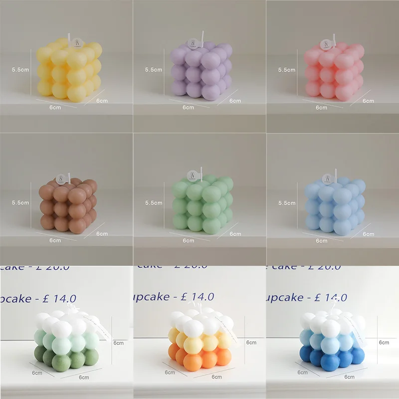 

Rubik's Cube Scented Candle Room Decor Ins Style Relieve Fatigue Morandi Colors Perfect for Festive Birthdays Wedding Gift