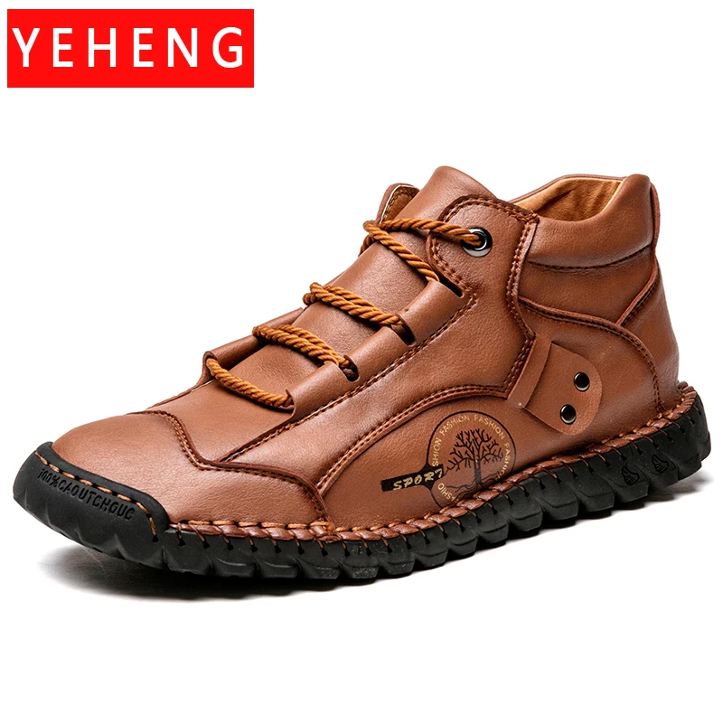 Autumn Men's Casual Leather Boots Breathable Comfortable Handmade Ankle Boots Outdoor Work Shoes Moccasin High-top Men's Shoes
Autumn Men's Casual Leather Boots Breathable Comfortable Handmade Ankle Boots Outdoor Work Shoes Moccasin High-top Men's Shoes