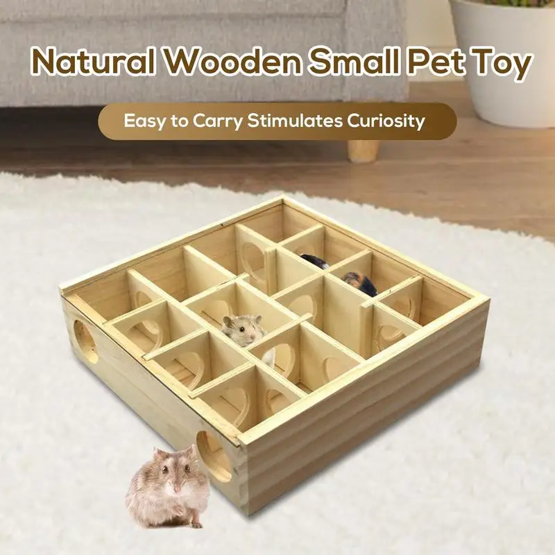 Wooden Hamster Tunnel Maze with Cover Hideout Tunnel Exploring Toys Gerbil Maze Toy for Dwarf Hamsters Mice Small Gerbil
Wooden Hamster Tunnel Maze with Cover Hideout Tunnel Exploring Toys Gerbil Maze Toy for Dwarf Hamsters Mice Small Gerbil