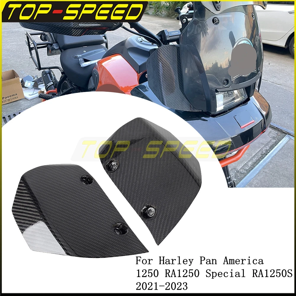 

For Harley Pan America 1250 RA1250 Special RA1250S Side Carbon Fiber Windshield Widened Screen Windscreen Motorcycle Wind Shield