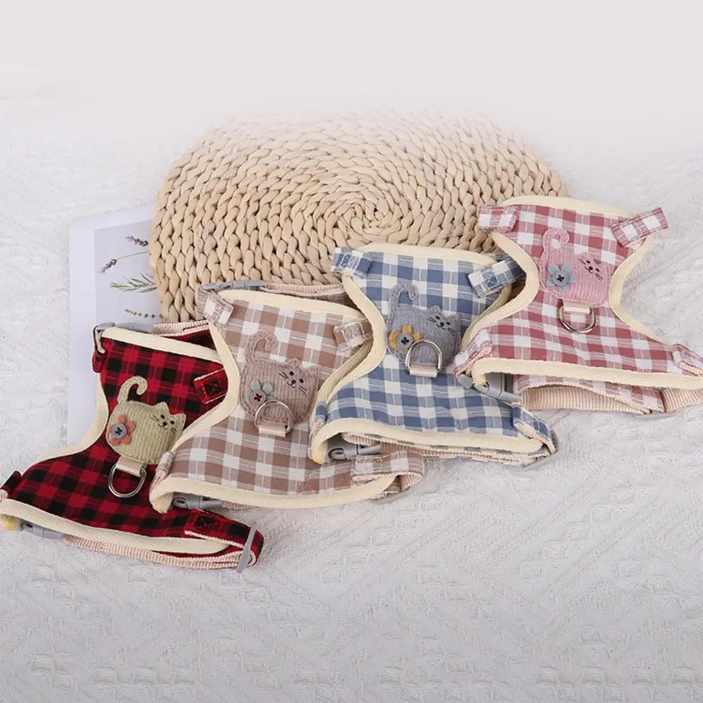 Fashionable Pet Traction Leash Cartoon Cloth Plaid Print Cat Harness Pet Leashes Set Cat Leash 1 Set
Fashionable Pet Traction Leash Cartoon Cloth Plaid Print Cat Harness Pet Leashes Set Cat Leash 1 Set