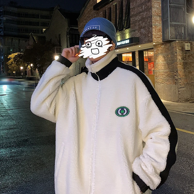 Mens High Quality Fleece Jackets for 2021 Autumn and Winter Warm Clothes Teenages Loose Fit Harajuku Streetwear Male Korean Coat
Mens High Quality Fleece Jackets for 2021 Autumn and Winter Warm Clothes Teenages Loose Fit Harajuku Streetwear Male Korean Coat