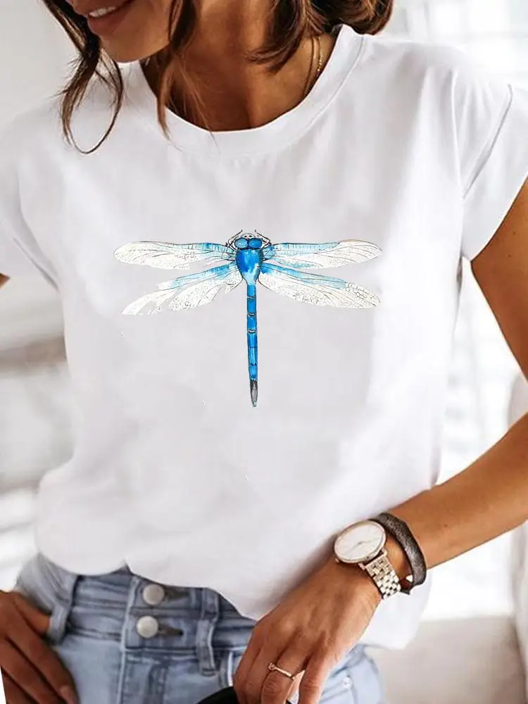 Women's T-shirt Short Sleeve Fashion Dragonfly New Lovely Female Graphic Print T Shirt Summer Clothes Ladies Clothing T-shirts
Women's T-shirt Short Sleeve Fashion Dragonfly New Lovely Female Graphic Print T Shirt Summer Clothes Ladies Clothing T-shirts