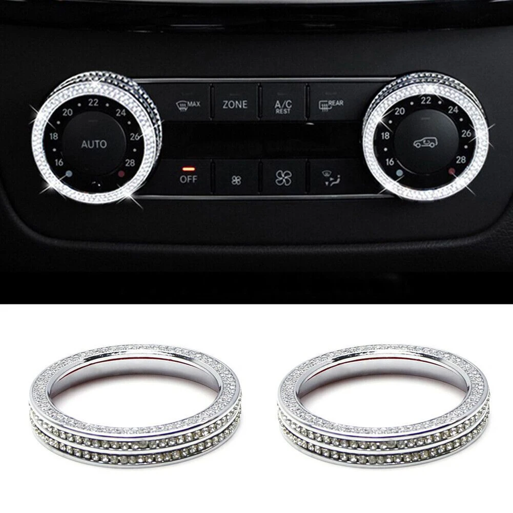 Car Volume Knob Ring Covers Silver Switches Knob Controls 2pcs AC Climate Control Alloy Interior Accessories None Practical
Car Volume Knob Ring Covers Silver Switches Knob Controls 2pcs AC Climate Control Alloy Interior Accessories None Practical