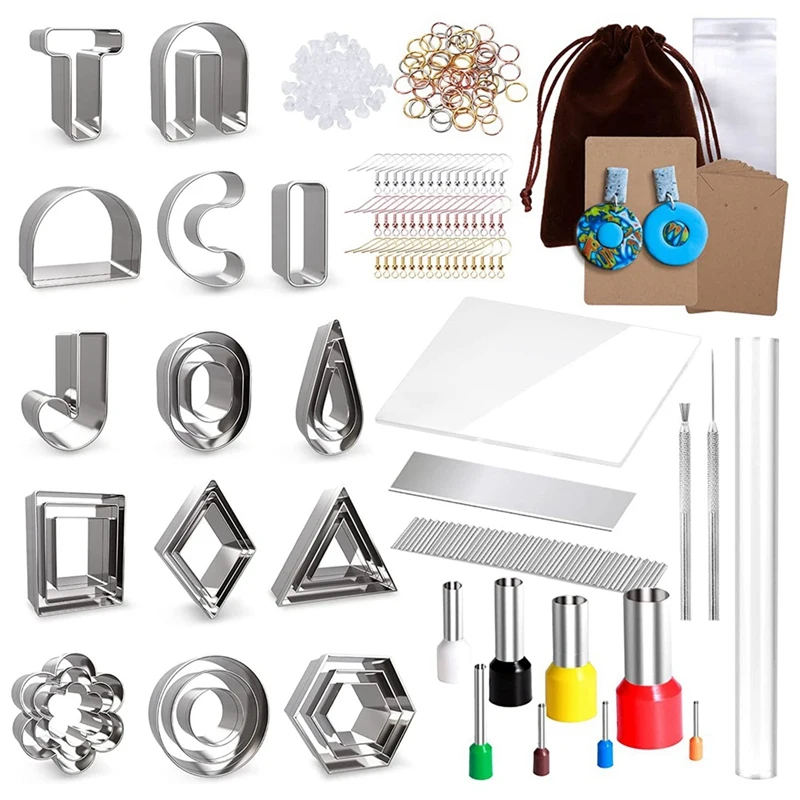 Polymer Clay Cutter Set, Clay Earring Cutter Set , 121 Earring Accessories For Polymer Clay Jewelry Earring Making
Polymer Clay Cutter Set, Clay Earring Cutter Set , 121 Earring Accessories For Polymer Clay Jewelry Earring Making