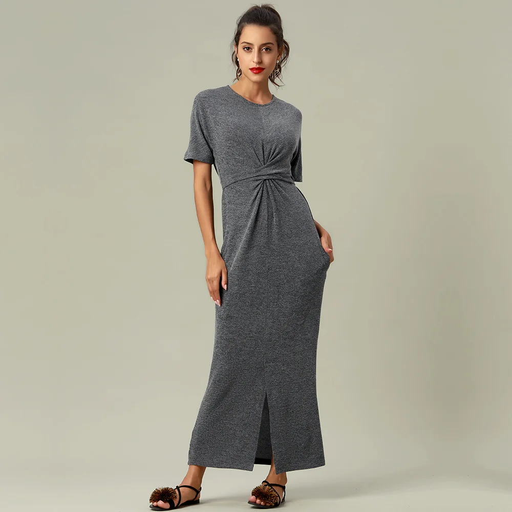 Solid Cotton Pajamas for Women Sexy Nightwear Knitted Slim Long Skirt Short Sleeve Nightgown Women's Loungewear Maxi Dresses Pj
Solid Cotton Pajamas for Women Sexy Nightwear Knitted Slim Long Skirt Short Sleeve Nightgown Women's Loungewear Maxi Dresses Pj