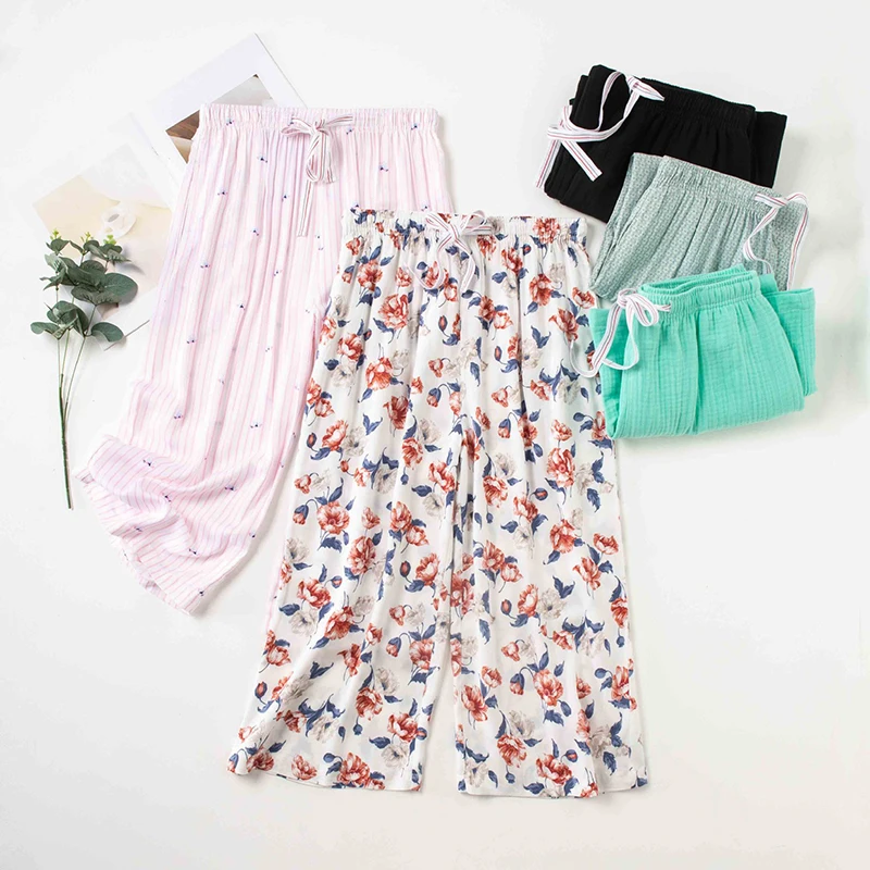 Осенние свободные женские брюки для сна 
Осенние свободные женские брюки для сна