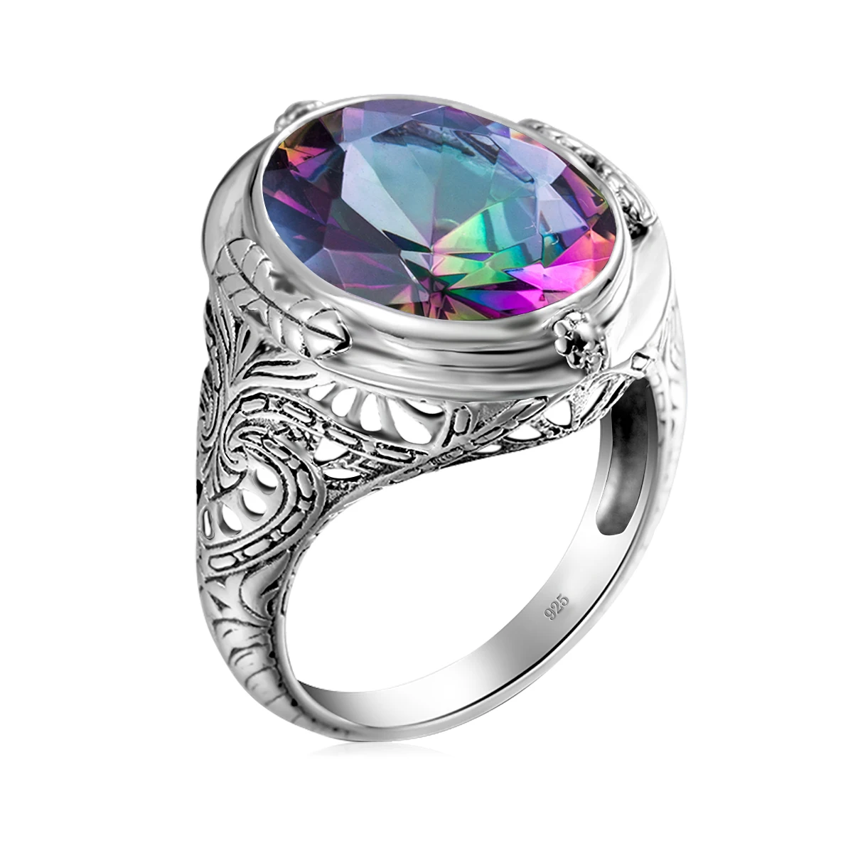 Retro Austrian Crystal Mystic Rainbow Topaz CZ Ring Wedding Party 925 Sterling Silver Ring Vintage Women Promise Bridal Jewelry
Retro Austrian Crystal Mystic Rainbow Topaz CZ Ring Wedding Party 925 Sterling Silver Ring Vintage Women Promise Bridal Jewelry