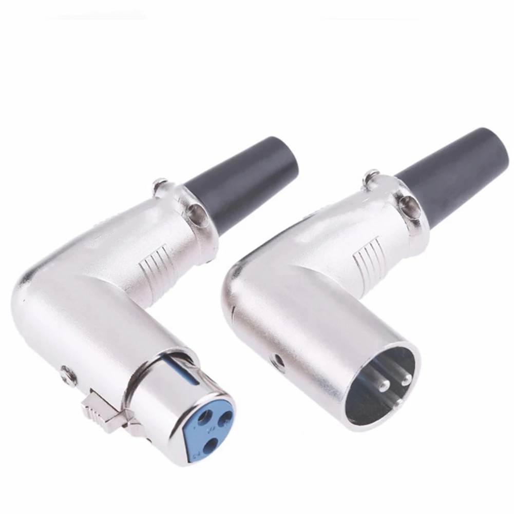 Metal XLR 3 Pole Male Plug Female Jack Connector Right Angle XLR 3 Pin Micphone Plug Audio Cable Speaker Connector
Metal XLR 3 Pole Male Plug Female Jack Connector Right Angle XLR 3 Pin Micphone Plug Audio Cable Speaker Connector