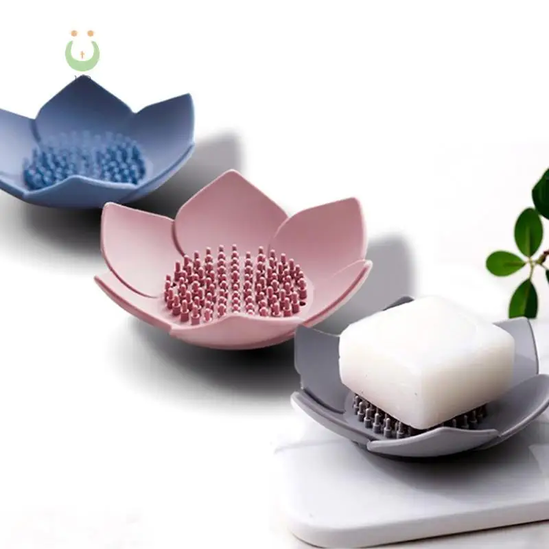 Silicone Soap Box Lotus Shape Non-slip Draining Soap Tray Draining Soap Dish Bathroom Accessories
Silicone Soap Box Lotus Shape Non-slip Draining Soap Tray Draining Soap Dish Bathroom Accessories