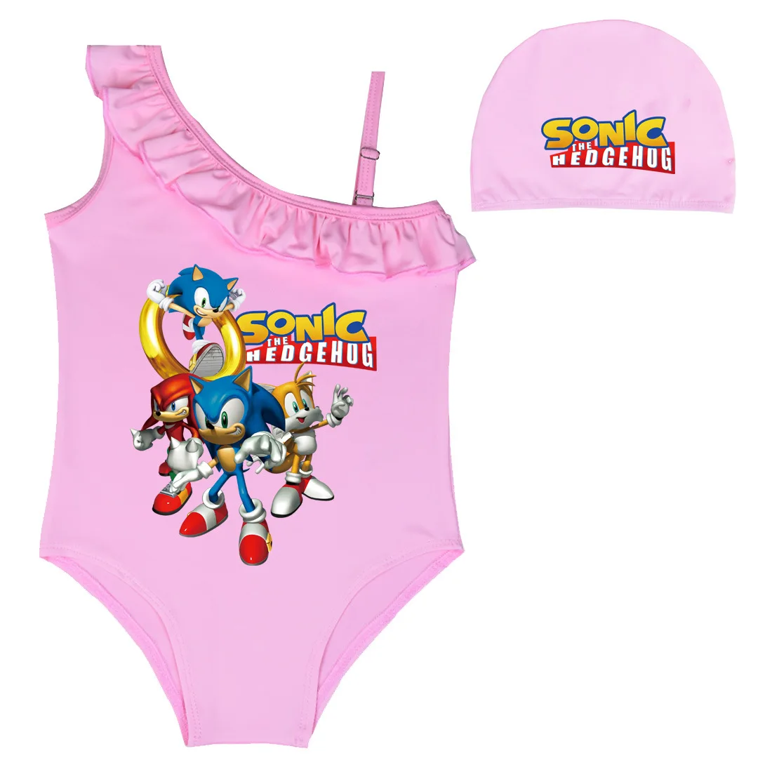 New Sonic Swimsuit Cartoon Girls Strapless One-Piece Swimsuit Fashion Simple Summer Swimming Cap
New Sonic Swimsuit Cartoon Girls Strapless One-Piece Swimsuit Fashion Simple Summer Swimming Cap