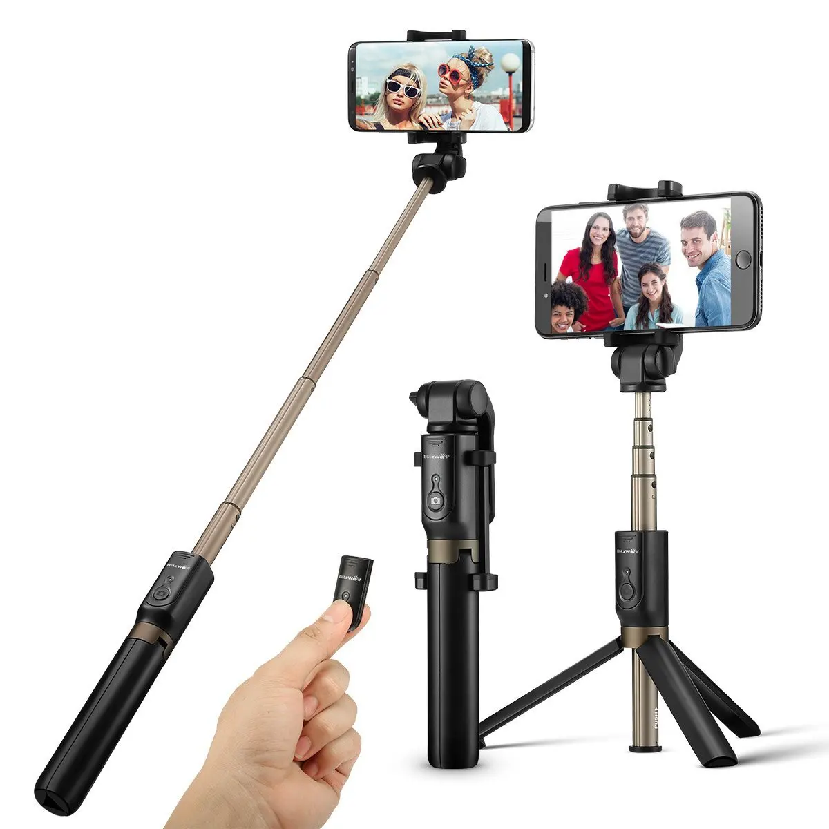 

BlitzWolf BS3 bluetooth-compatible Selfie Stick Tripod Extendable Foldable Monopod Wireless Selfie Stick For iPhone For xiaomi