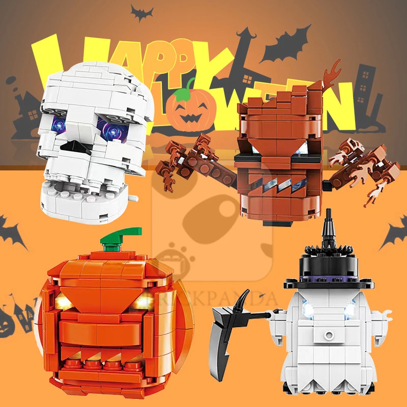 MOC Halloween Building Blocks Pumpkin Dryad Demon Skull Tree Monster With Light Sets Bricks New Creative Gift Toys For Children
MOC Halloween Building Blocks Pumpkin Dryad Demon Skull Tree Monster With Light Sets Bricks New Creative Gift Toys For Children