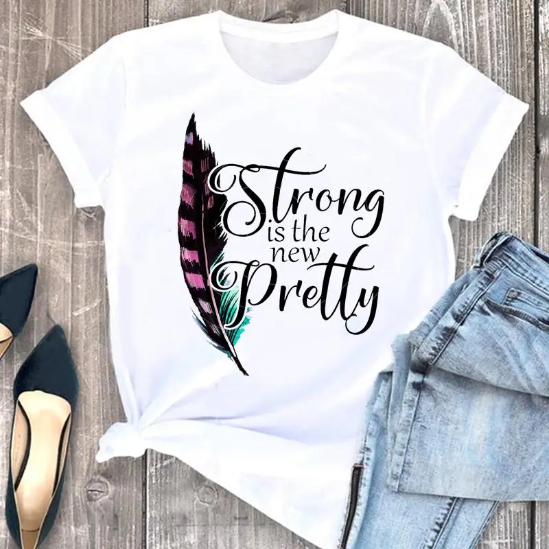 Women Clothes Feather Trend Lovely Style Print Tshirt Female Top Cartoon Clothing Fashion Graphic Short Sleeve Tee T-shirt
Women Clothes Feather Trend Lovely Style Print Tshirt Female Top Cartoon Clothing Fashion Graphic Short Sleeve Tee T-shirt