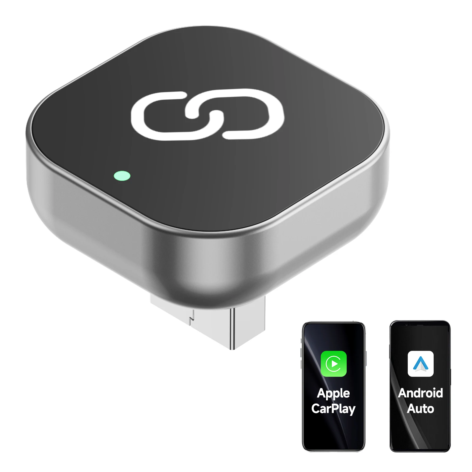 2 в 1 проводный адаптер CarPlay Plug & Plug с автоматическим подключением преобразует проводные автомобили, совместимый с iPhone и Android Phone B
2 в 1 проводный адаптер CarPlay Plug & Plug с автоматическим подключением преобразует проводные автомобили, совместимый с iPhone и Android Phone B