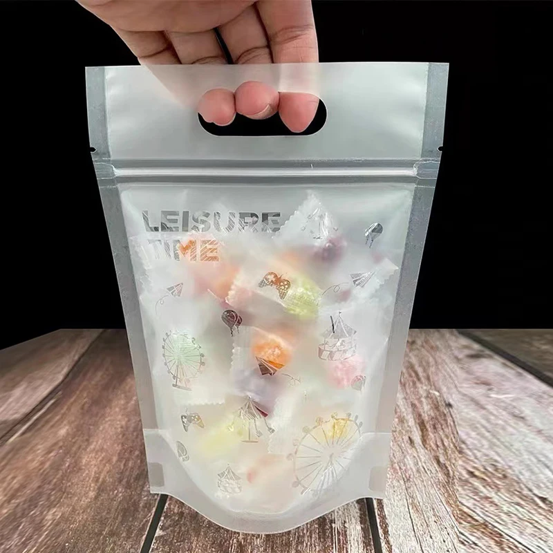 50pcs Sealed Food Packaging Bags Candy Nut Frosted Self Standing Bags Portable Zipper Storage Packaging Bags Can Be Resealed
50pcs Sealed Food Packaging Bags Candy Nut Frosted Self Standing Bags Portable Zipper Storage Packaging Bags Can Be Resealed