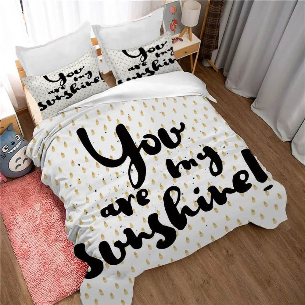 Black And White Simple Characters Pattern Multiple Color Duvet Cover Set Bed Pillowcases Multi Size
Black And White Simple Characters Pattern Multiple Color Duvet Cover Set Bed Pillowcases Multi Size