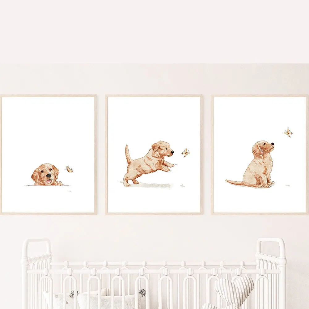 Golden Retriever Dog Canvas Painting Animal Puppy Poster and Set 3 Of Print Kids Room Nursery Kids Boys Wall Art Decor Picture
Golden Retriever Dog Canvas Painting Animal Puppy Poster and Set 3 Of Print Kids Room Nursery Kids Boys Wall Art Decor Picture