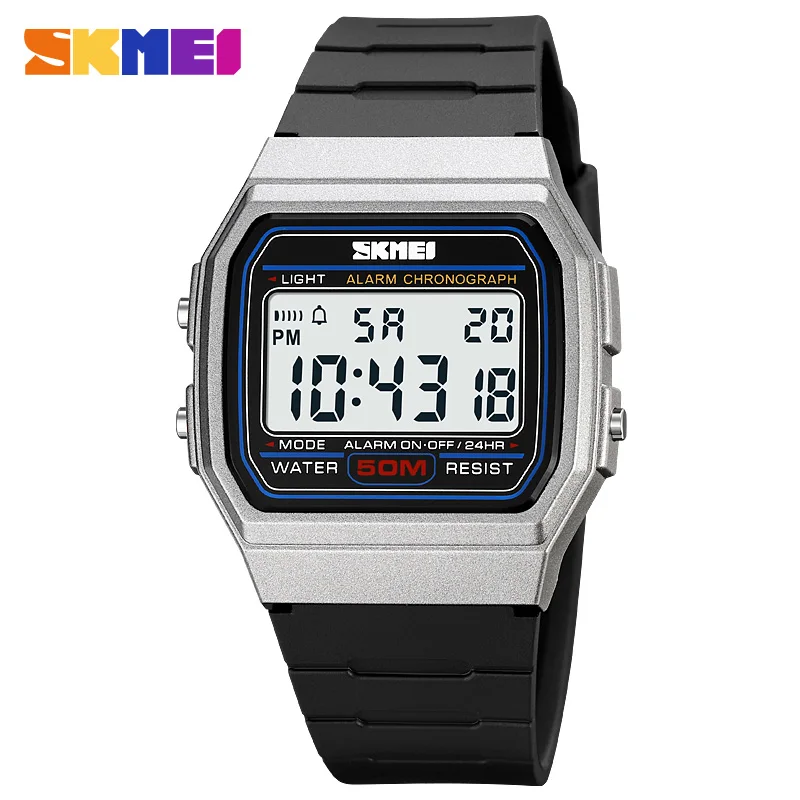 

SKMEI Fashion LED Light Electronic Sports Watches Mens Stopwatch Countdown Clock Waterproof Digital Wristwatch Relogio Masculino