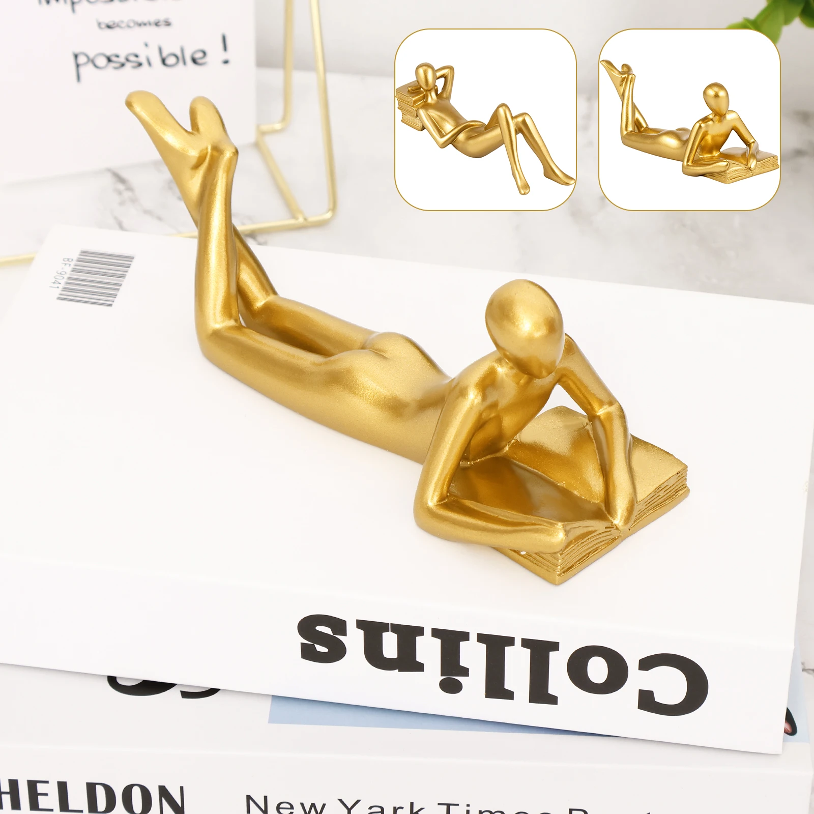 Thinker Statue Gold Reading Statue Resin Thinker Figurines Abstract Thinker Sculpture Reading Aesthetic Decoration Thinker Table
Thinker Statue Gold Reading Statue Resin Thinker Figurines Abstract Thinker Sculpture Reading Aesthetic Decoration Thinker Table
