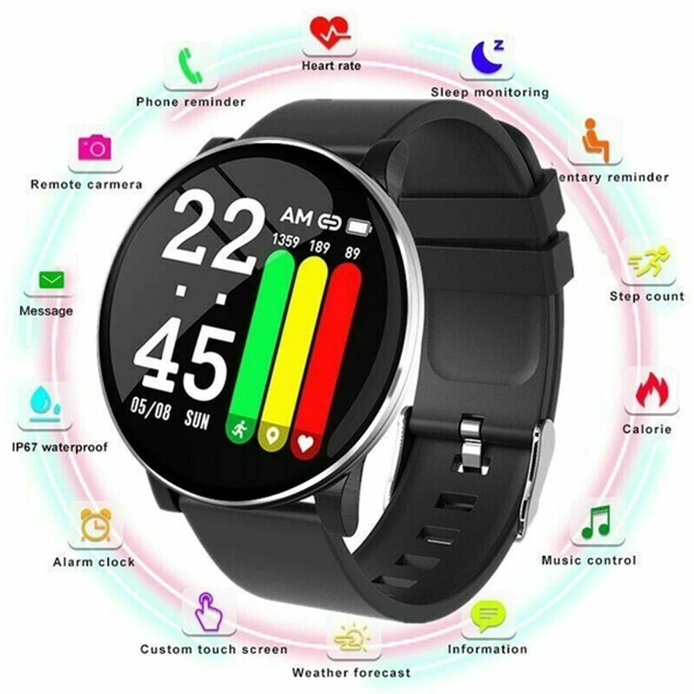 Ruiforlove W8 1.3 inch Full Touch Screen Wristband Heart Rate Blood Pressure Monitor Weather Display Smart Watch Fitness Tracker
Ruiforlove W8 1.3 inch Full Touch Screen Wristband Heart Rate Blood Pressure Monitor Weather Display Smart Watch Fitness Tracker