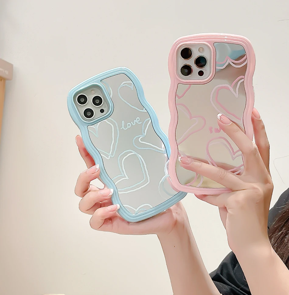 Розовый зеркальный чехол для iPhone 13 с двойным сердцем для iPhone 12 11 Pro Max X XR XS Max противоударный чехол из ТПУ с скрученными краями
Розовый зеркальный чехол для iPhone 13 с двойным сердцем для iPhone 12 11 Pro Max X XR XS Max противоударный чехол из ТПУ с скрученными краями