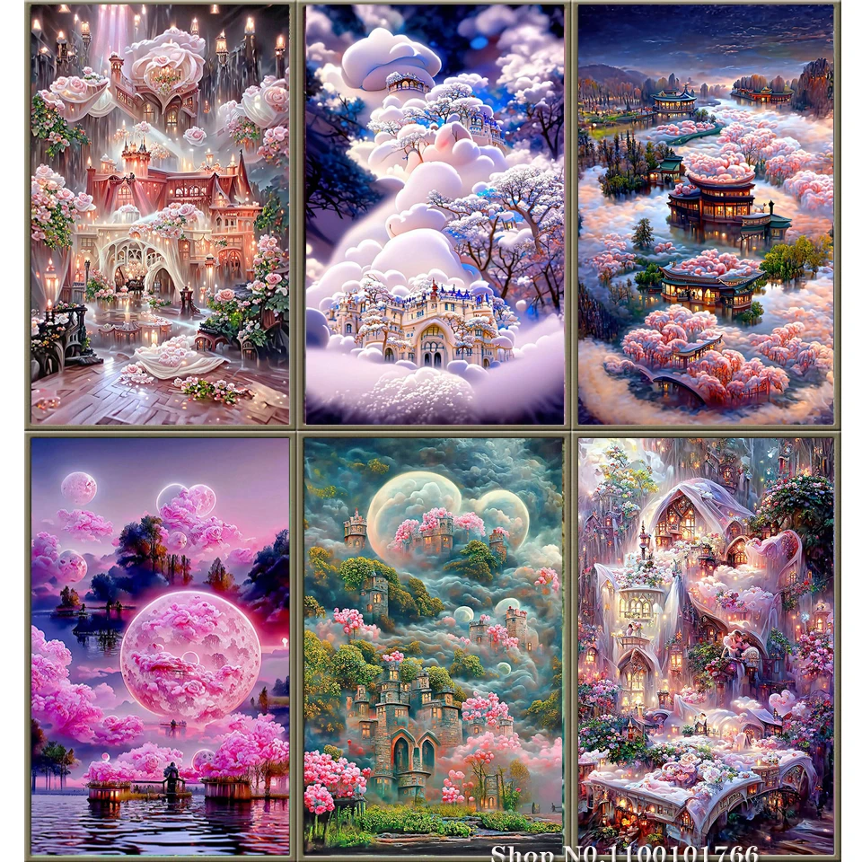 Алмазная 5D картина «сделай сам», вышивка «Замок», мозаика с мотивом Монтроза, полное покрытие скругленными стразами, для домашнего декора 
Алмазная 5D картина «сделай сам», вышивка «Замок», мозаика с мотивом Монтроза, полное покрытие скругленными стразами, для домашнего декора