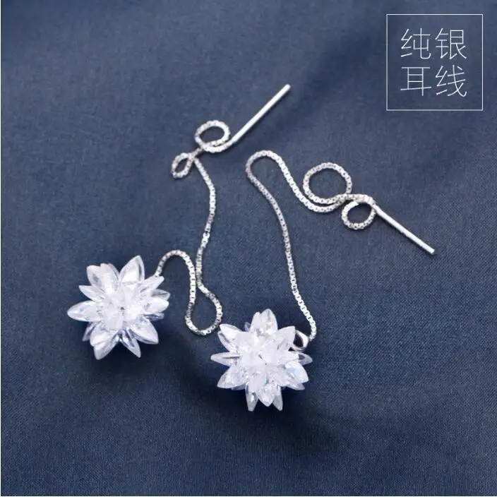 Real. 925 STERLING SILVER Jewelry Pull Through Flower chain Threader Long Earrings Dangle GTLE279
Real. 925 STERLING SILVER Jewelry Pull Through Flower chain Threader Long Earrings Dangle GTLE279