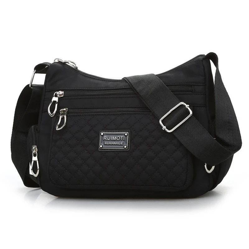 Shoulder Bag Women Nylon Crossbody Bags Waterproof Plaid Messenger Bag Large Capacity Lady Handbags 
Shoulder Bag Women Nylon Crossbody Bags Waterproof Plaid Messenger Bag Large Capacity Lady Handbags