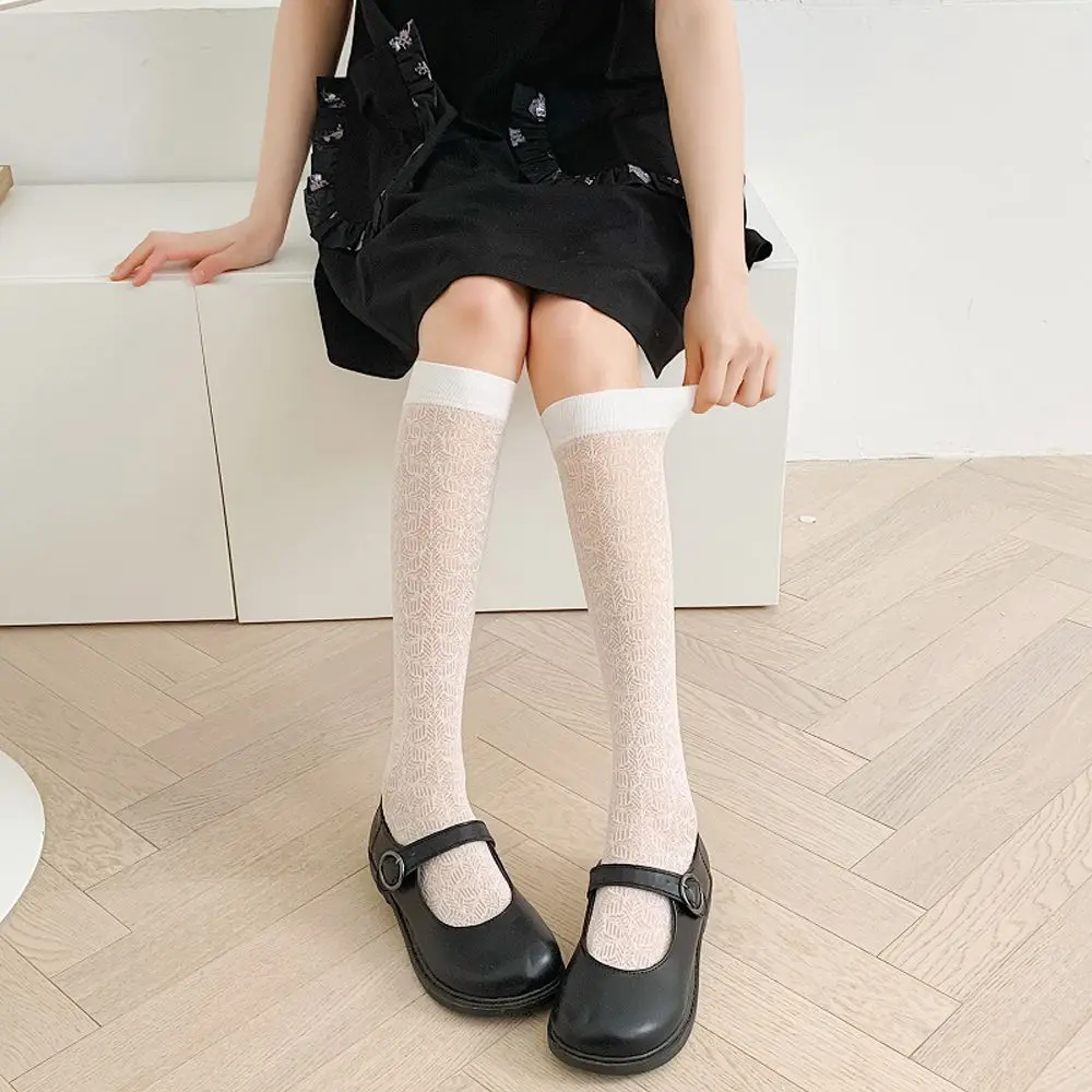 

Breathable Sexy Golf Sock Mesh Hosiery Transparent JK Stockings Korean Knee High Socks Women Long Socks Lolita Pile Sock