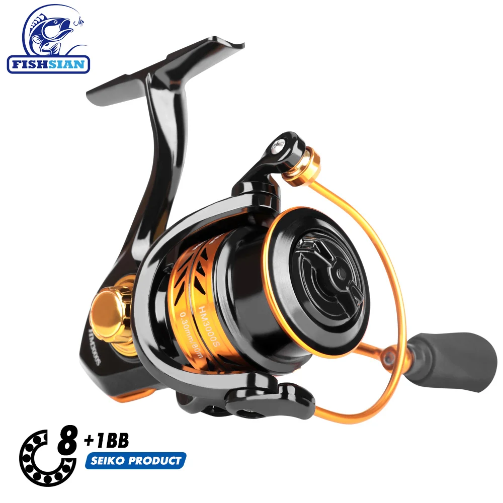 

Carp Fishing Spinning Reel 8 + 1BB Accessories Reels Pesca Strong Drag Moulinet Peche En Mer Carretilha De Pesca Accesorios Mar