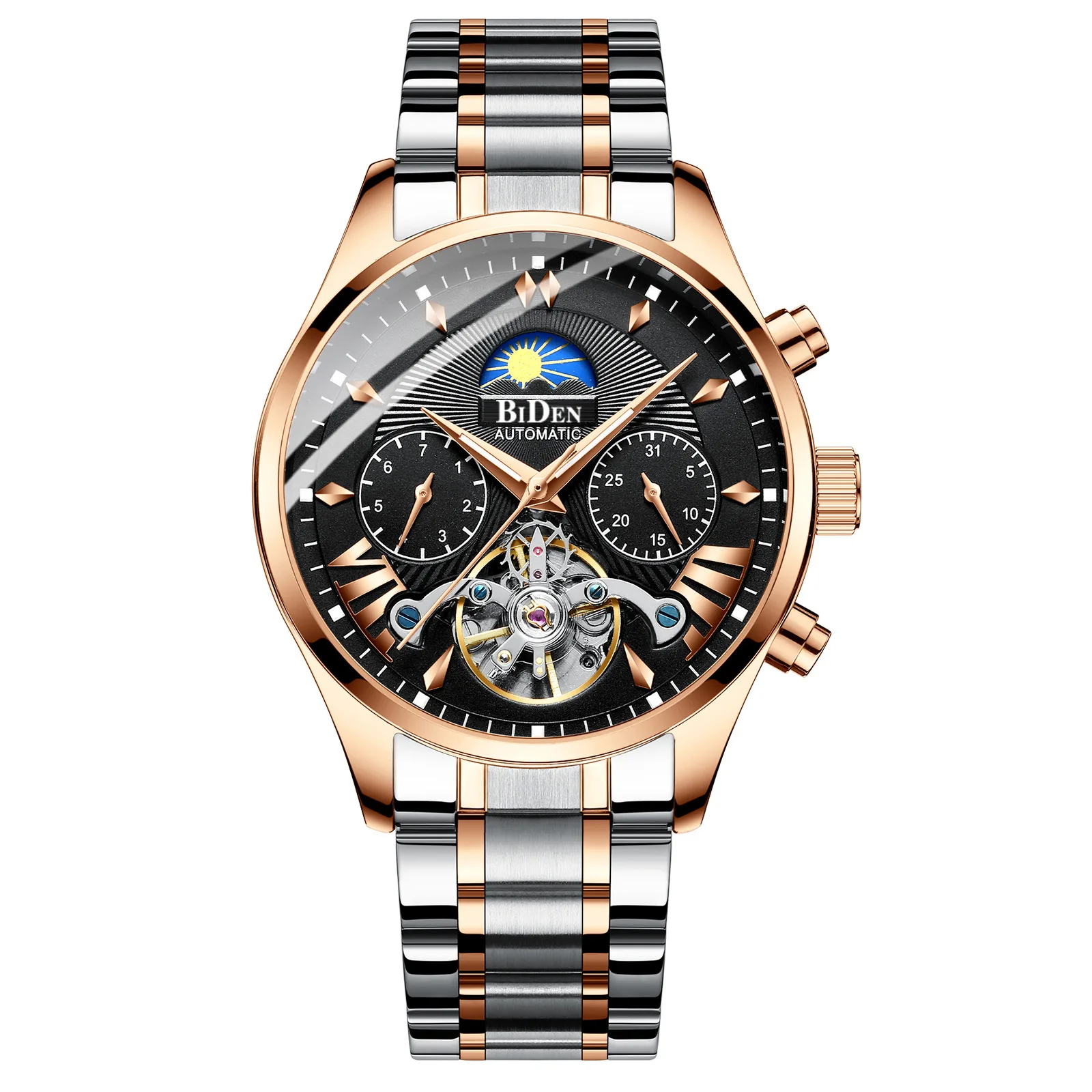 JOJOZ New Men's Mechanical Watch Business Gentleman Multifunctional Steel Band Watch
JOJOZ New Men's Mechanical Watch Business Gentleman Multifunctional Steel Band Watch