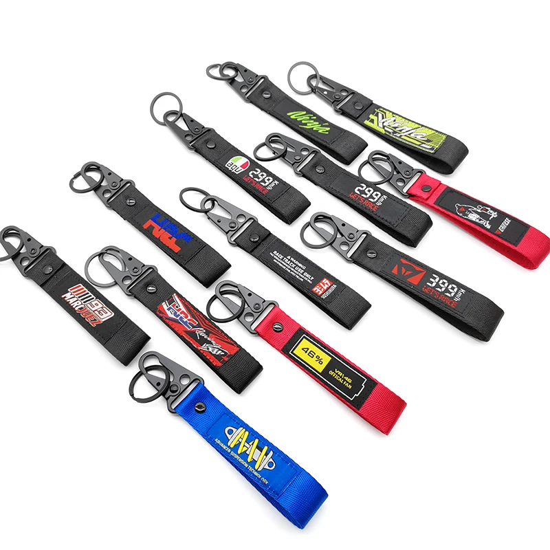Newest Motorcycle Keychain Nylon Keyring JDM Racing Sewing Key Pendant Motorcycle Fans Souvenir Motorcycle Key Strap Accessories
Newest Motorcycle Keychain Nylon Keyring JDM Racing Sewing Key Pendant Motorcycle Fans Souvenir Motorcycle Key Strap Accessories