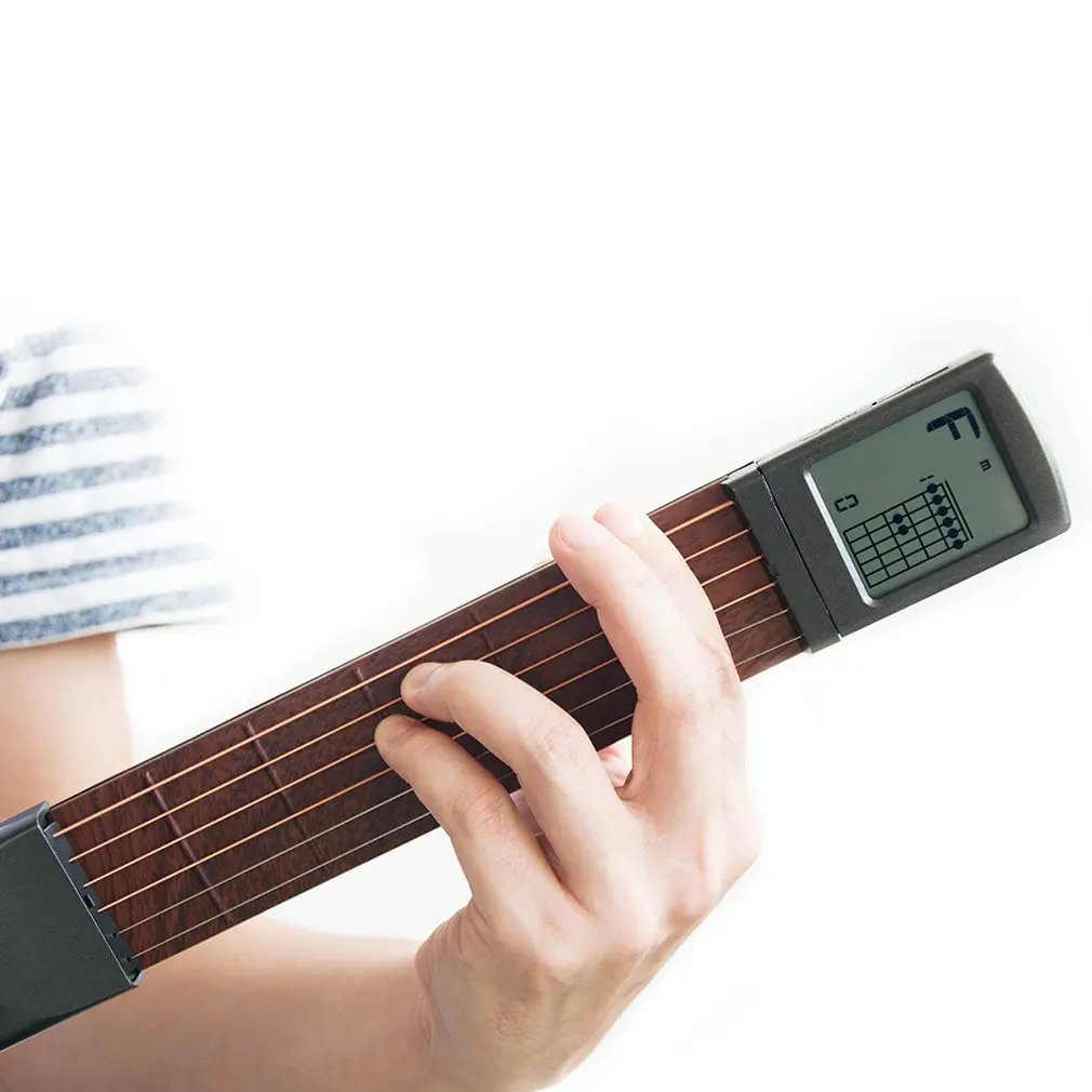 Pocket Guitar Wood+Plastic Portable With Screen Display Finger Exerciser Train Practice Tool For Beginners
Pocket Guitar Wood+Plastic Portable With Screen Display Finger Exerciser Train Practice Tool For Beginners