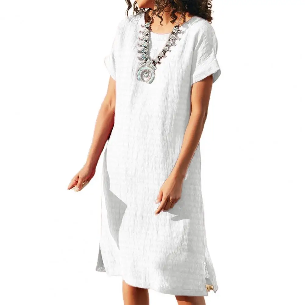 Fashion Women Dress Summer Solid Color Split Vintage Loose-fitting Casual Dress for Women 2022 Elegant Daily Wear
Fashion Women Dress Summer Solid Color Split Vintage Loose-fitting Casual Dress for Women 2022 Elegant Daily Wear