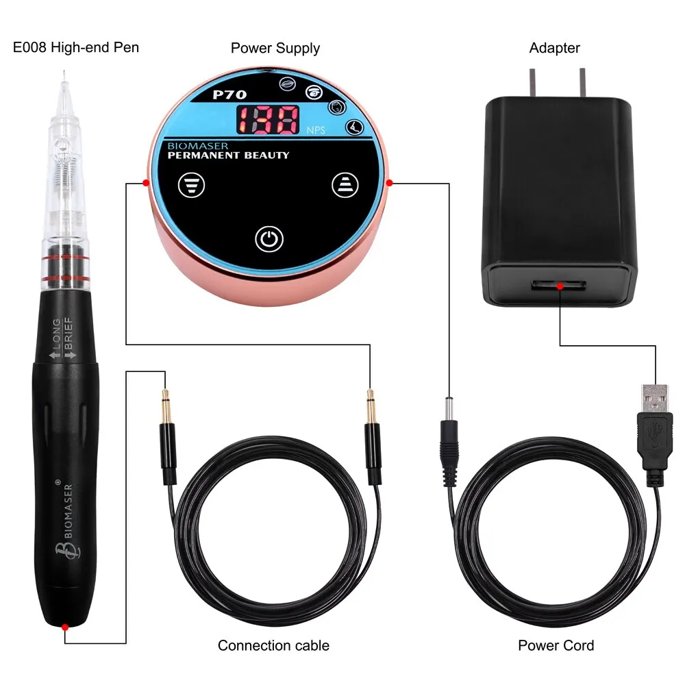 Biomaser Professional permanent makeup machine digital Micropigmentation tattoo machine kit for tattoo and MTS
Biomaser Professional permanent makeup machine digital Micropigmentation tattoo machine kit for tattoo and MTS