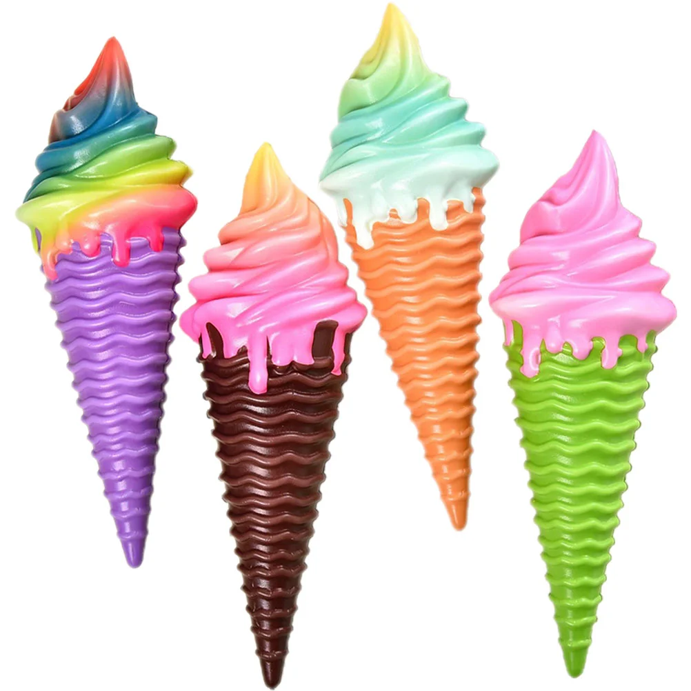 4pcs Artificial Simulated Realistic Ice Cream Cone Model Ice Cream Cone Display Props Fake Ice Cream Props
4pcs Artificial Simulated Realistic Ice Cream Cone Model Ice Cream Cone Display Props Fake Ice Cream Props
