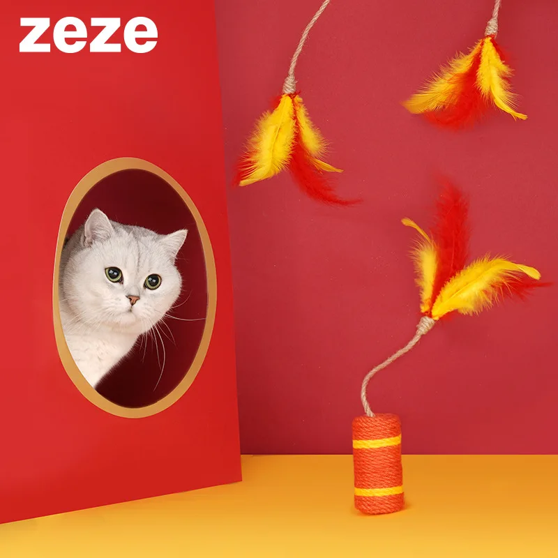 Firecracker Cat Toy Relieve Boredom Teething Stick Wear-resistant Sisal Catching Post Funny Cat Toy Pet Supplies Cat Accessories 
Firecracker Cat Toy Relieve Boredom Teething Stick Wear-resistant Sisal Catching Post Funny Cat Toy Pet Supplies Cat Accessories