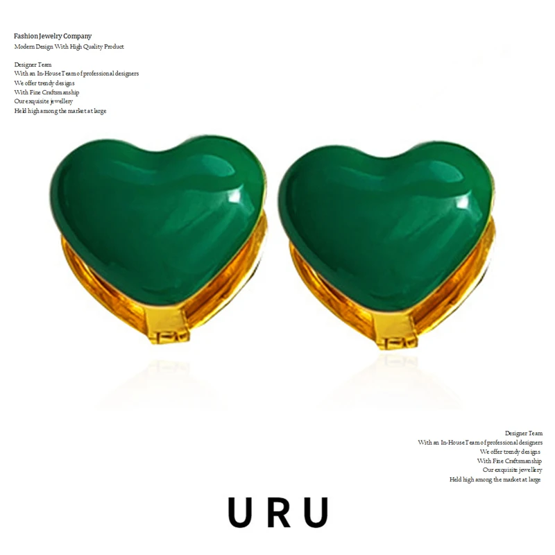 Trendy Jewelry Heart Earrings Popular Design Sweet Korea Temperament Green Enamel Drop Earrings For Girl Lady Gifts
Trendy Jewelry Heart Earrings Popular Design Sweet Korea Temperament Green Enamel Drop Earrings For Girl Lady Gifts