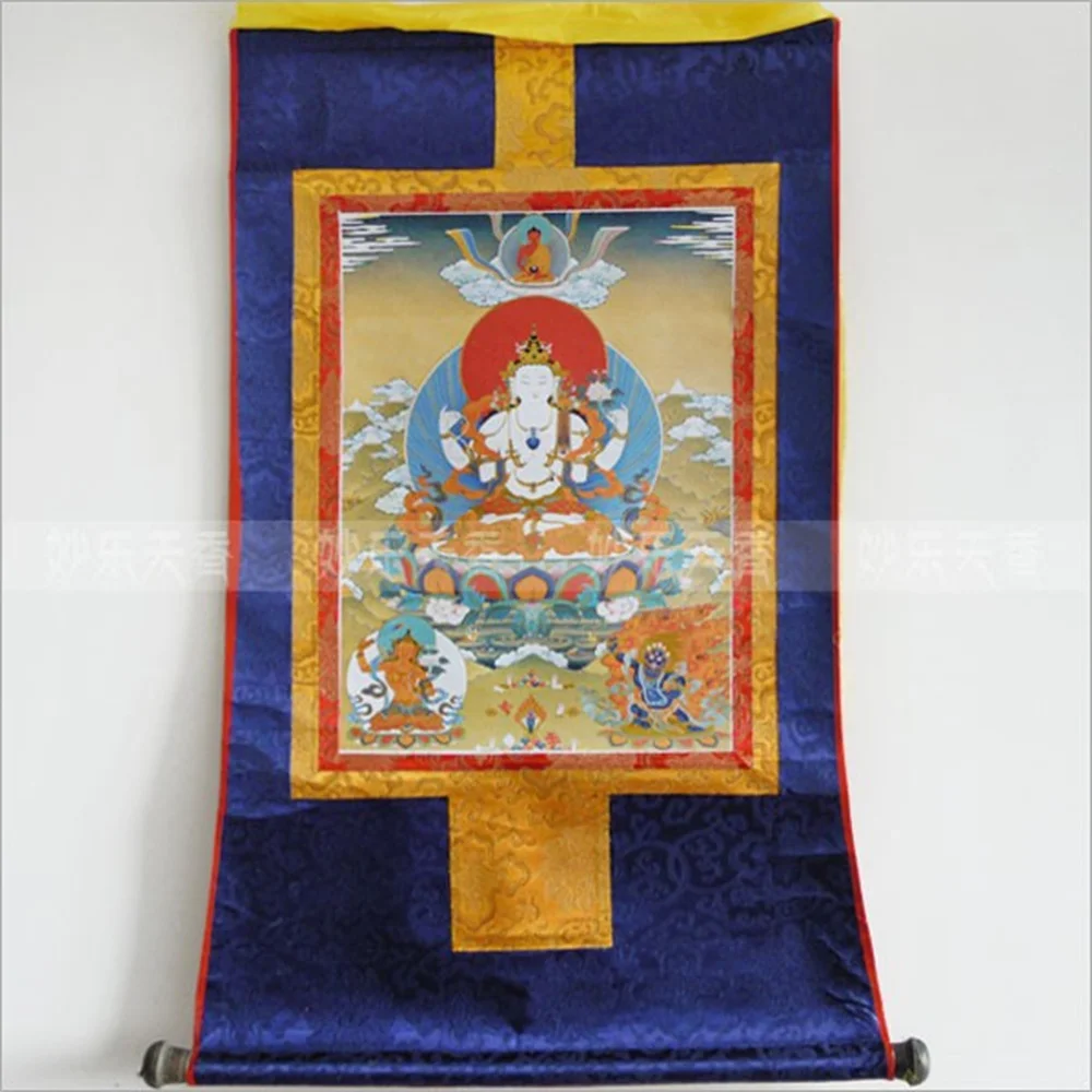 Tibetan yellow God of wealth Buddha hanging painting gold-plated Thangka decorative painting wall hanging painting
Tibetan yellow God of wealth Buddha hanging painting gold-plated Thangka decorative painting wall hanging painting