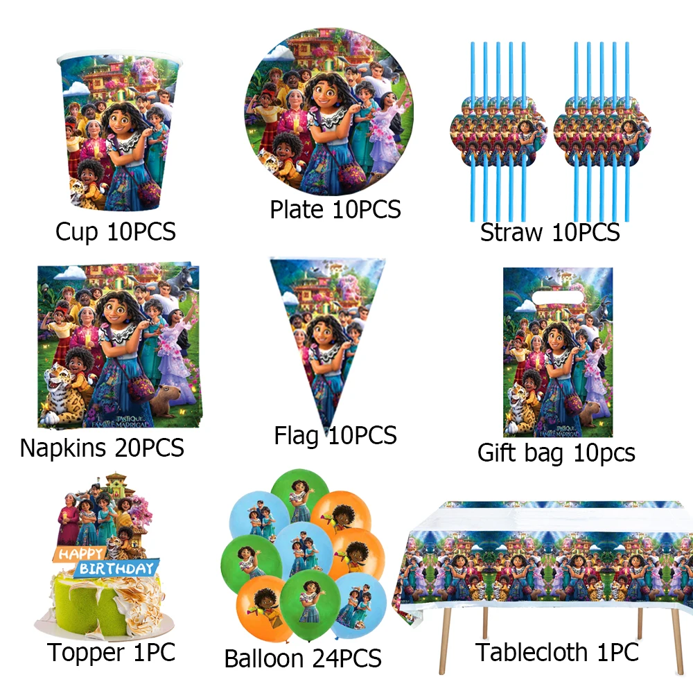 Disney Encanto Mirabel Birthday Party Supplies Disposable Tableware Cup Plate for Girls Baby Shower Birthday Party Decorations
Disney Encanto Mirabel Birthday Party Supplies Disposable Tableware Cup Plate for Girls Baby Shower Birthday Party Decorations