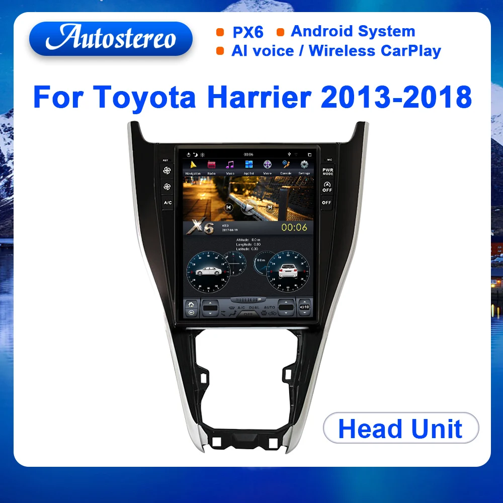 Автомагнитола для TOYOTA Harrier 2013-2019, Android, GPS, головное устройство, мультимедийный проигрыватель, навигация, магнитофон, IPS экран, HD
Автомагнитола для TOYOTA Harrier 2013-2019, Android, GPS, головное устройство, мультимедийный проигрыватель, навигация, магнитофон, IPS экран, HD